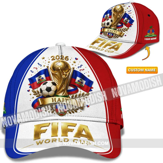 Personalized Cap Customized Haiti World Cup 2026 Classic Cap - CLASSIC CAP / UNIVERSAL FIT - Cap