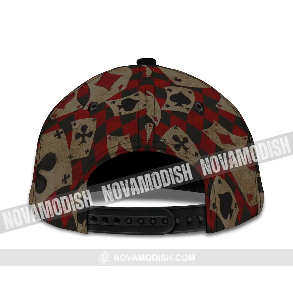 Personalized Cap Customized Poker Lover Cap Hold ’Em Skeleton Poker Cards Classic Cap CLASSIC CAP / UNIVERSAL FIT Cap