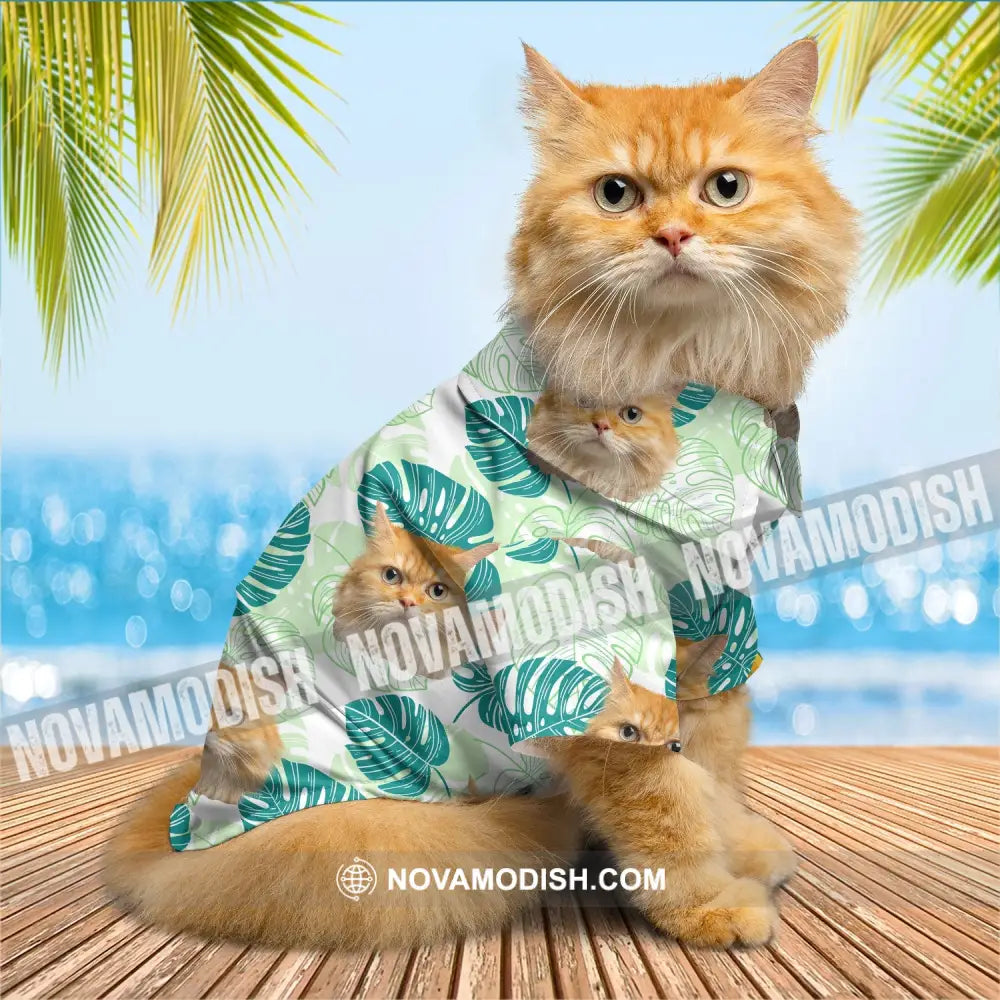 Personalized Cutie Kitty Hawaiian Shirt Custom Pet Photo Gift