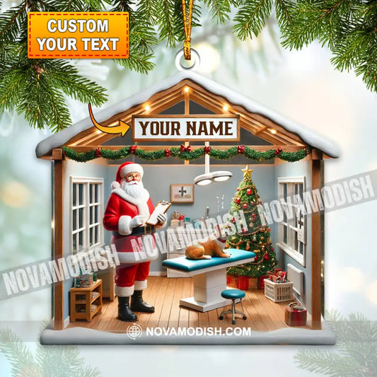 Pet Shop Santa Christmas Ornament Personalized 3.54’’ / 1