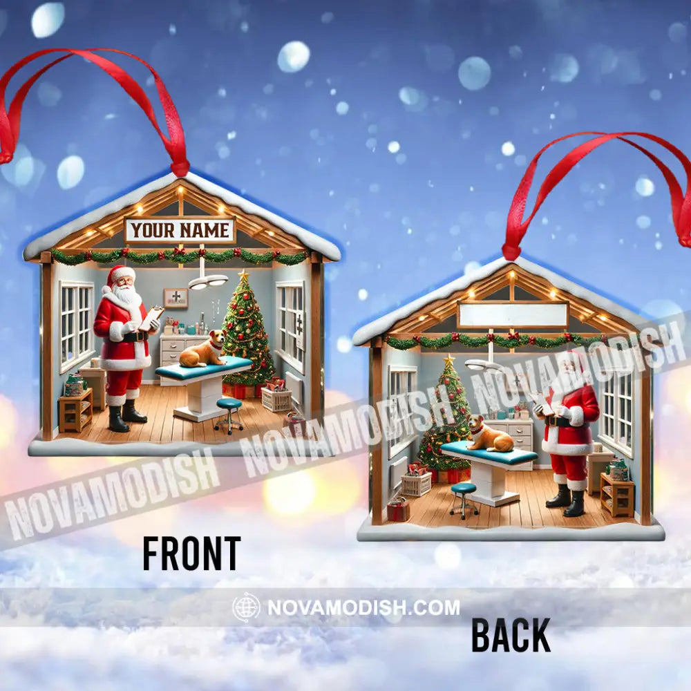 Pet Shop Santa Christmas Ornament Personalized