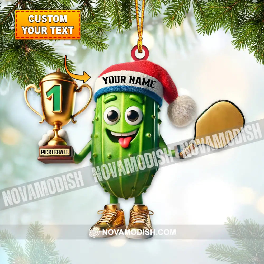 Pickleball Champion Home Decor Christmas Ornament Personalized 3.54’’ / 1