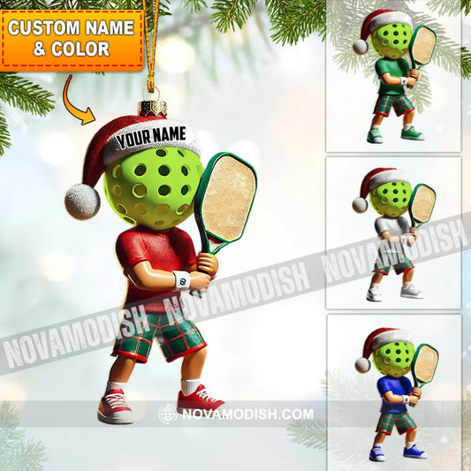 Pickleball Christmas Ornament Personalized 3.54’’ / 1