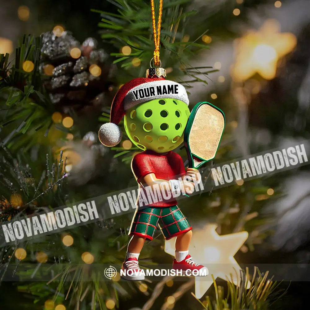 Pickleball Christmas Ornament Personalized