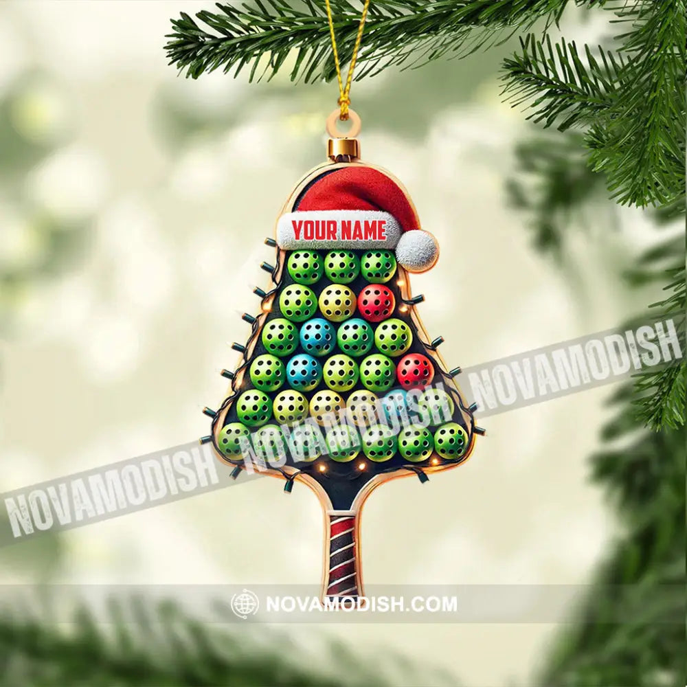 Pickle Ball Christmas Ornament Personalized