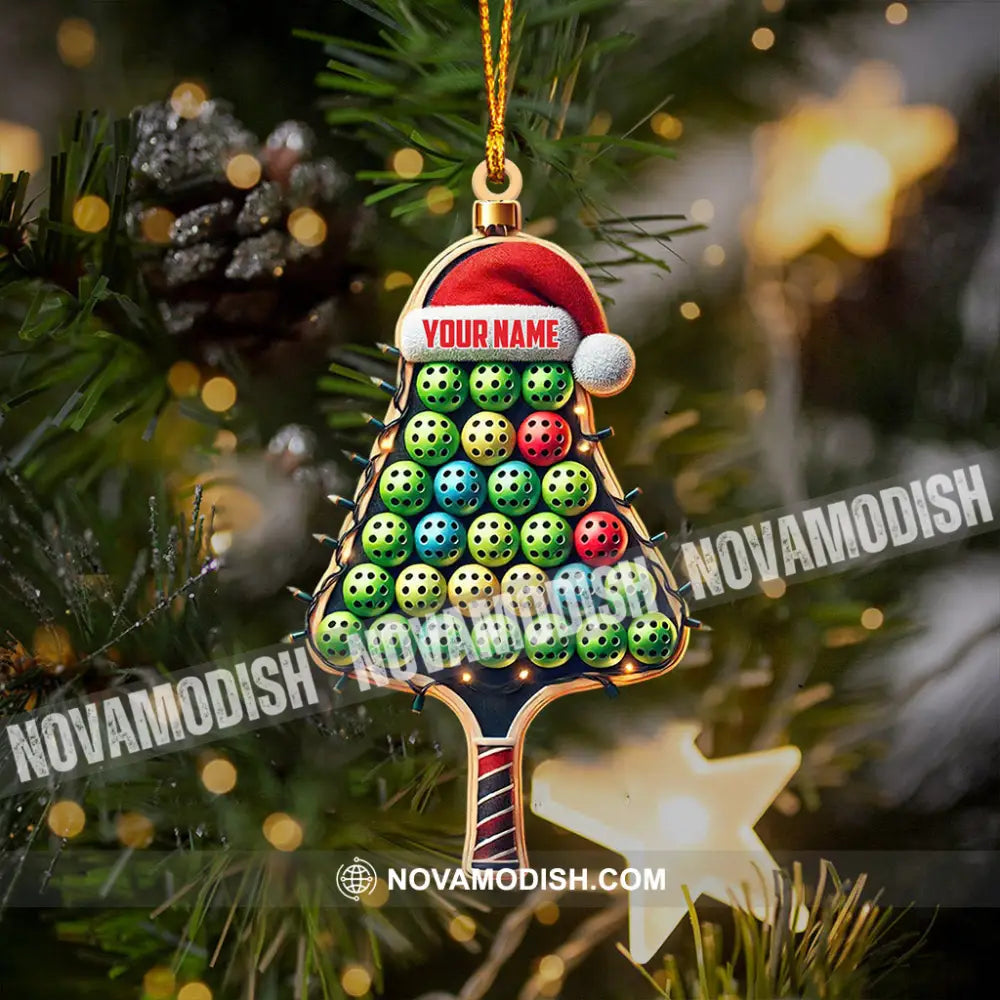 Pickle Ball Christmas Ornament Personalized