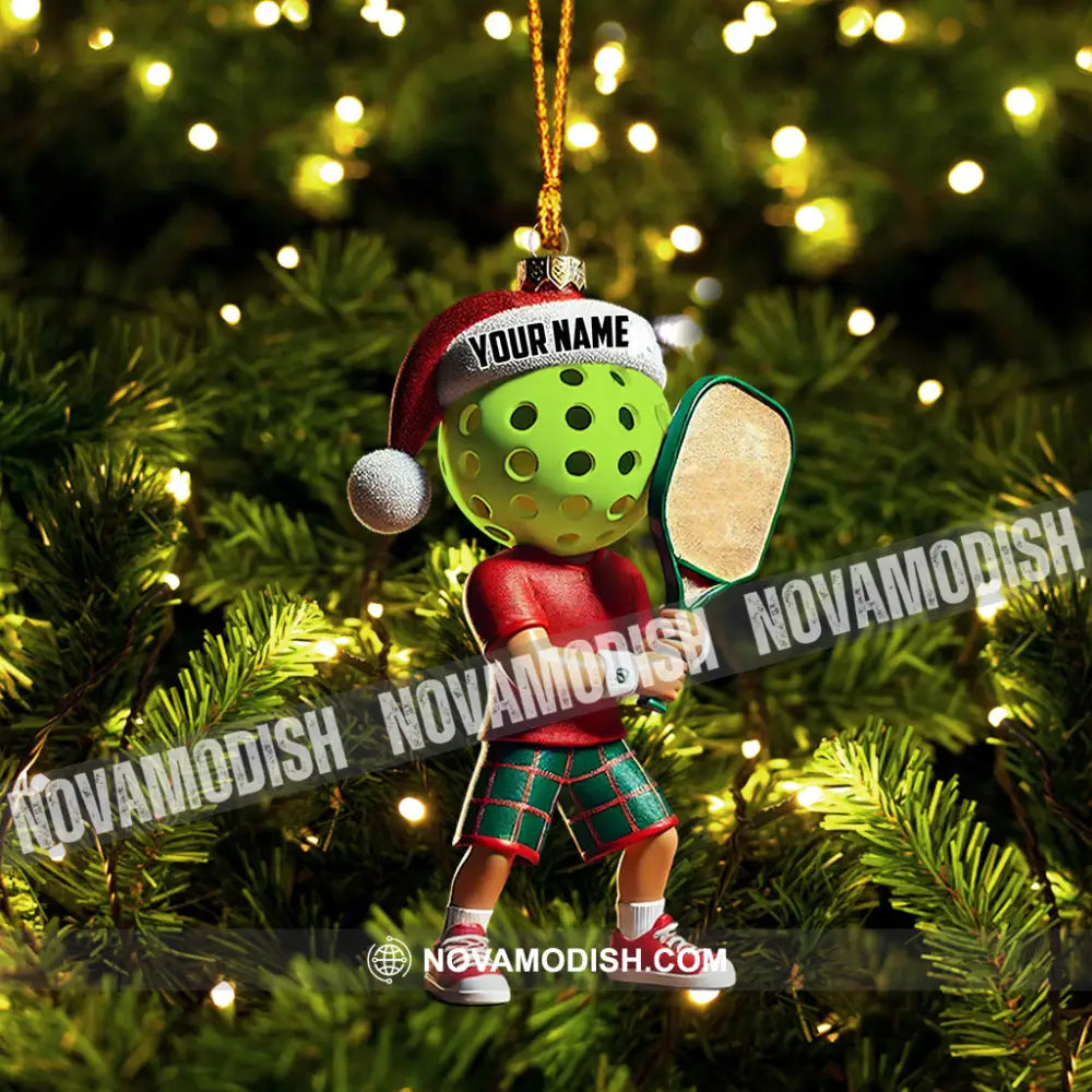 Pickleball Christmas Ornament Personalized