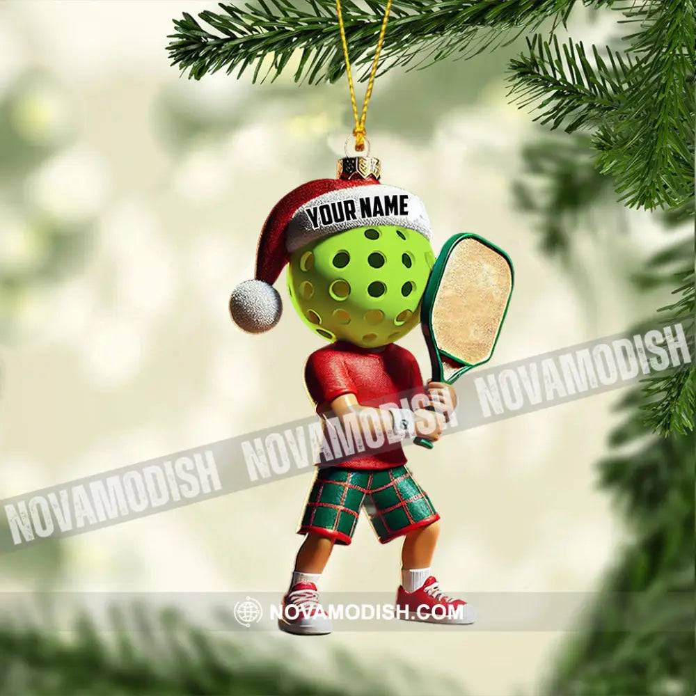 Pickleball Christmas Ornament Personalized