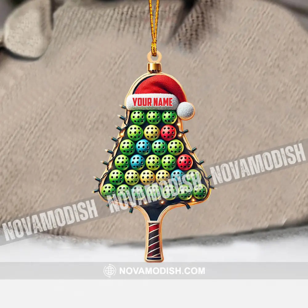 Pickle Ball Christmas Ornament Personalized