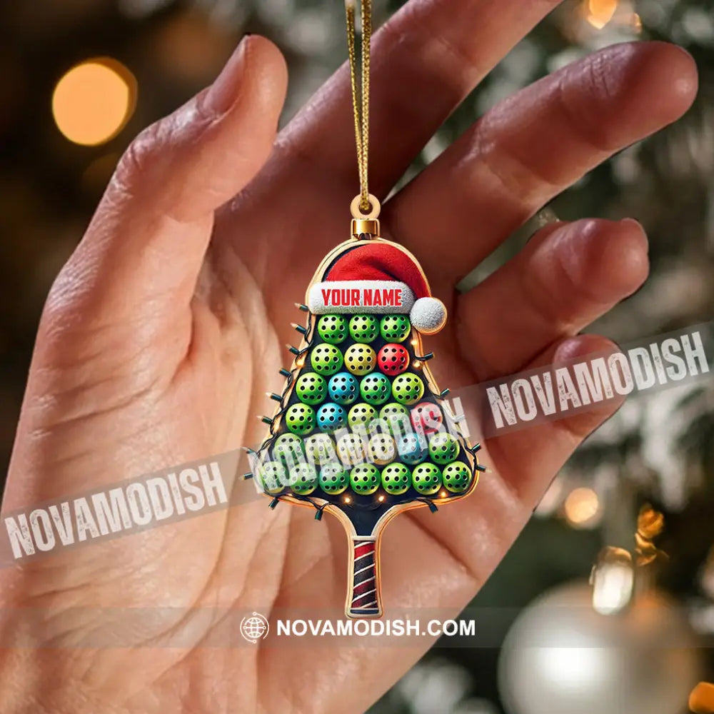 Pickle Ball Christmas Ornament Personalized