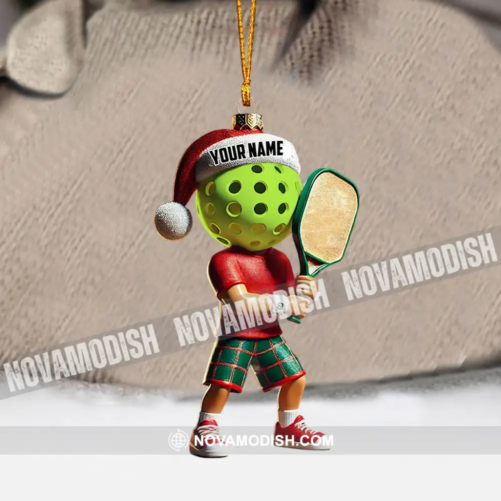 Pickleball Christmas Ornament Personalized