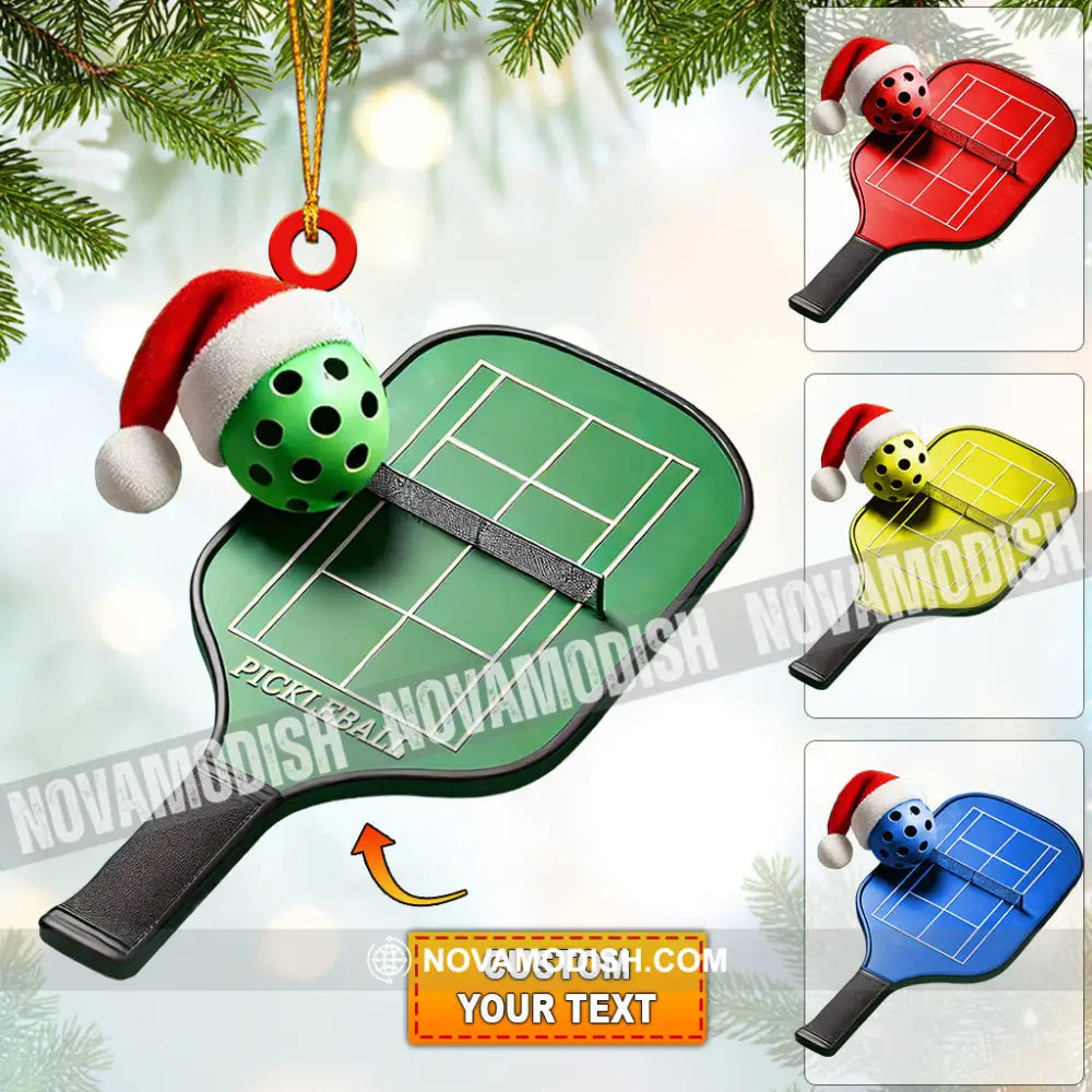 Pickleball Home Decor Christmas Ornament Personalized 3.54’’ / 1