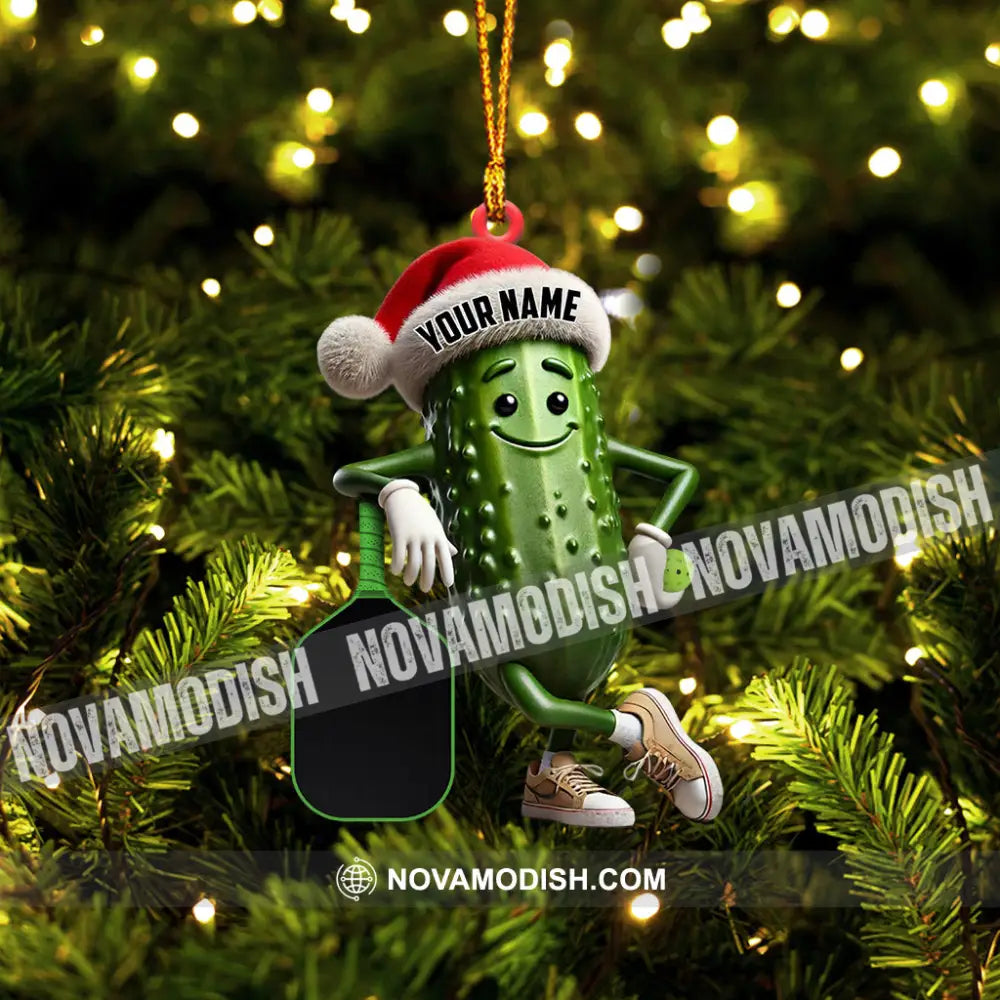 Cucumber Christmas Ornament Personalized