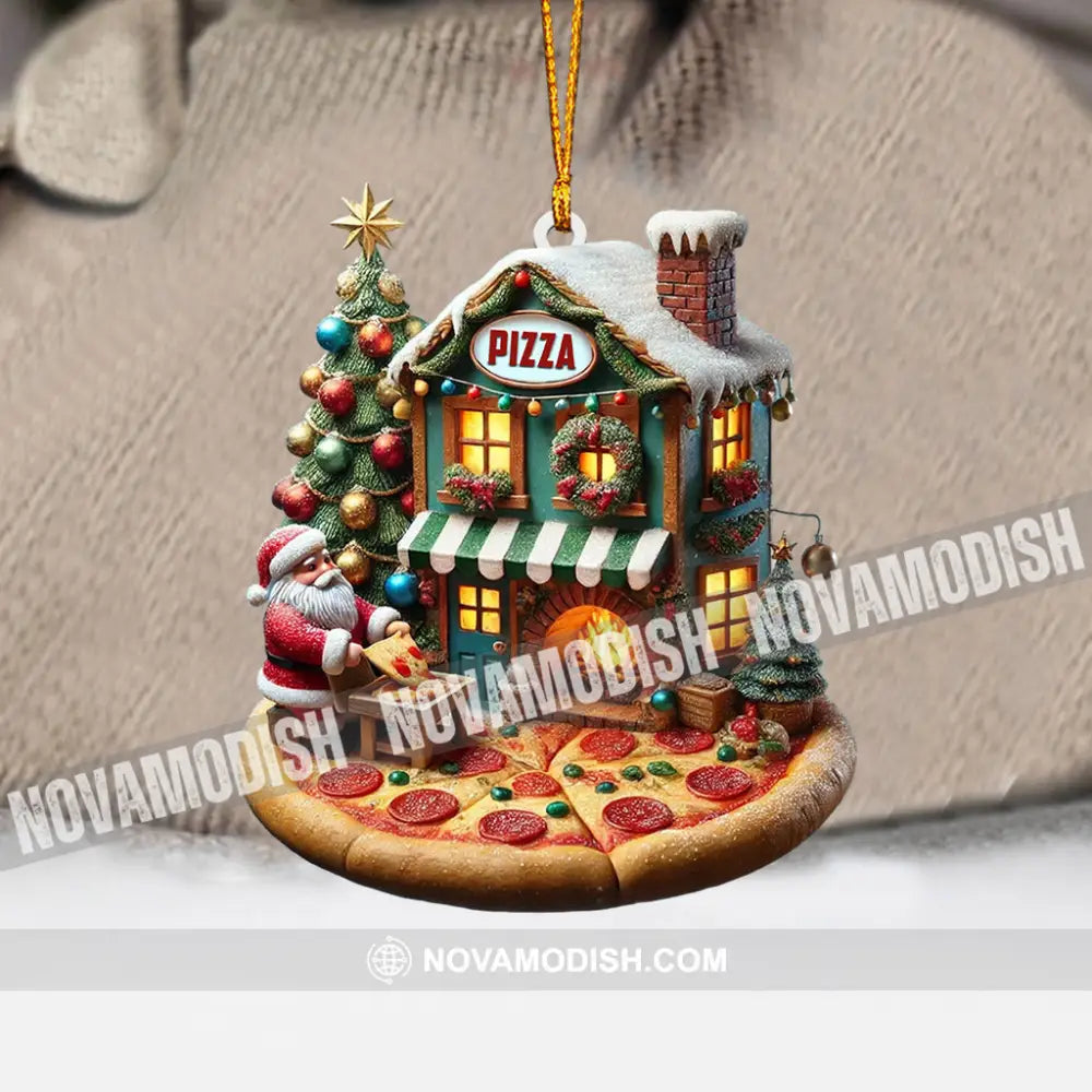 Pizza Santa Home Decor Christmas Ornament Personalized