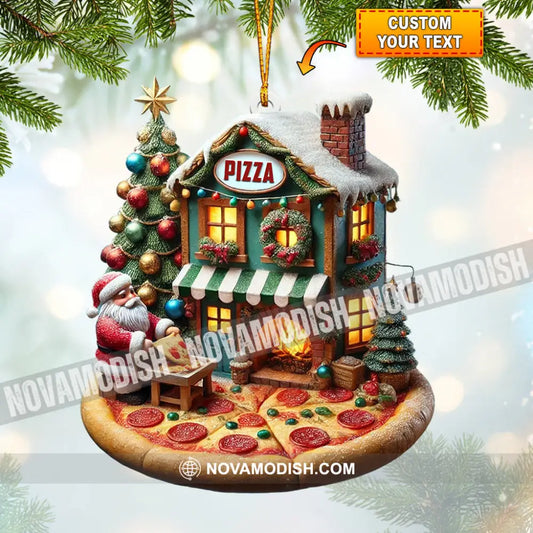 Pizza Santa Home Decor Christmas Ornament Personalized