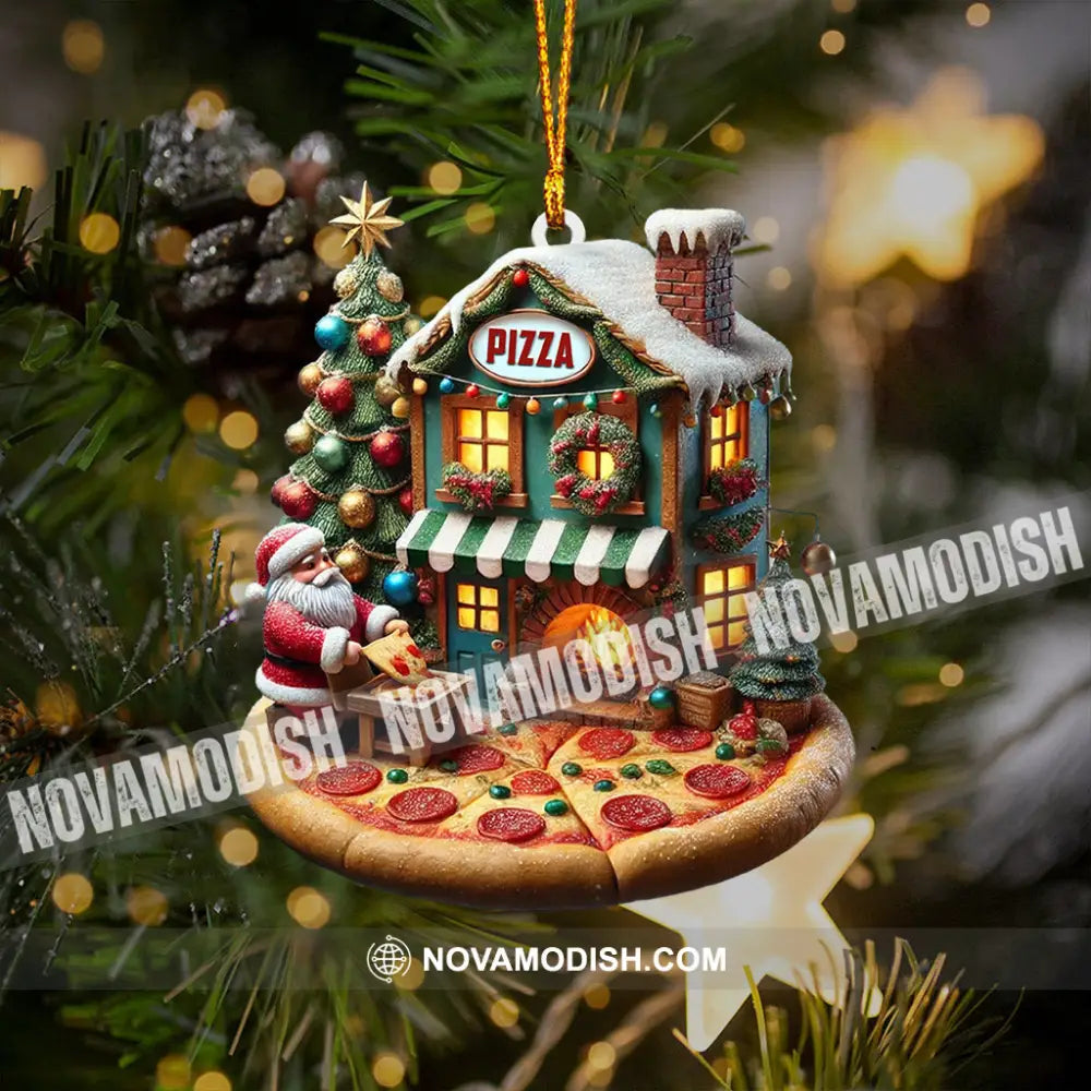 Pizza Santa Home Decor Christmas Ornament Personalized