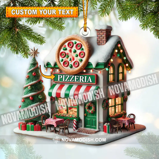 Pizzeria Home Decor Christmas Ornament Personalized 3.54’’ / 1