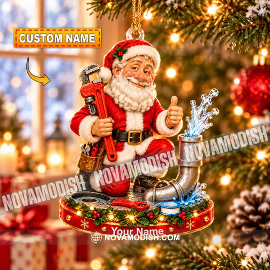 Plumber Home Decor Christmas Ornament Personalized Ornament - 3.54’’ / 1 Ornament - Ornament