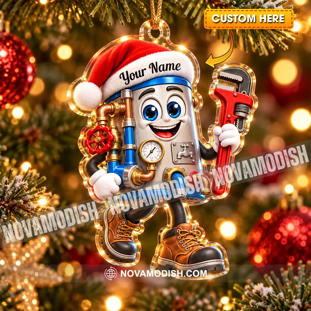 Plumber Home Decor Christmas Ornament Personalized Ornament - 3.54’’ / 1 Ornament - Ornament