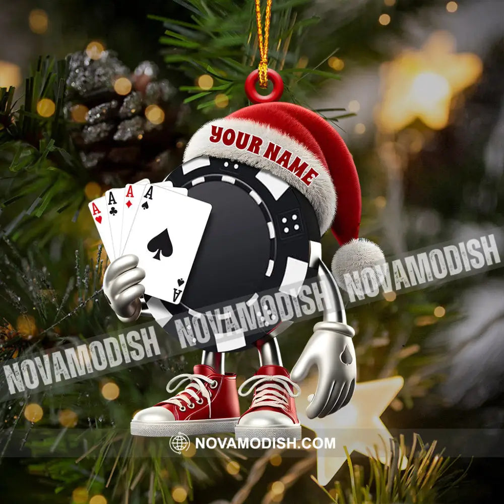 Poker Casino Christmas Ornament Personalized