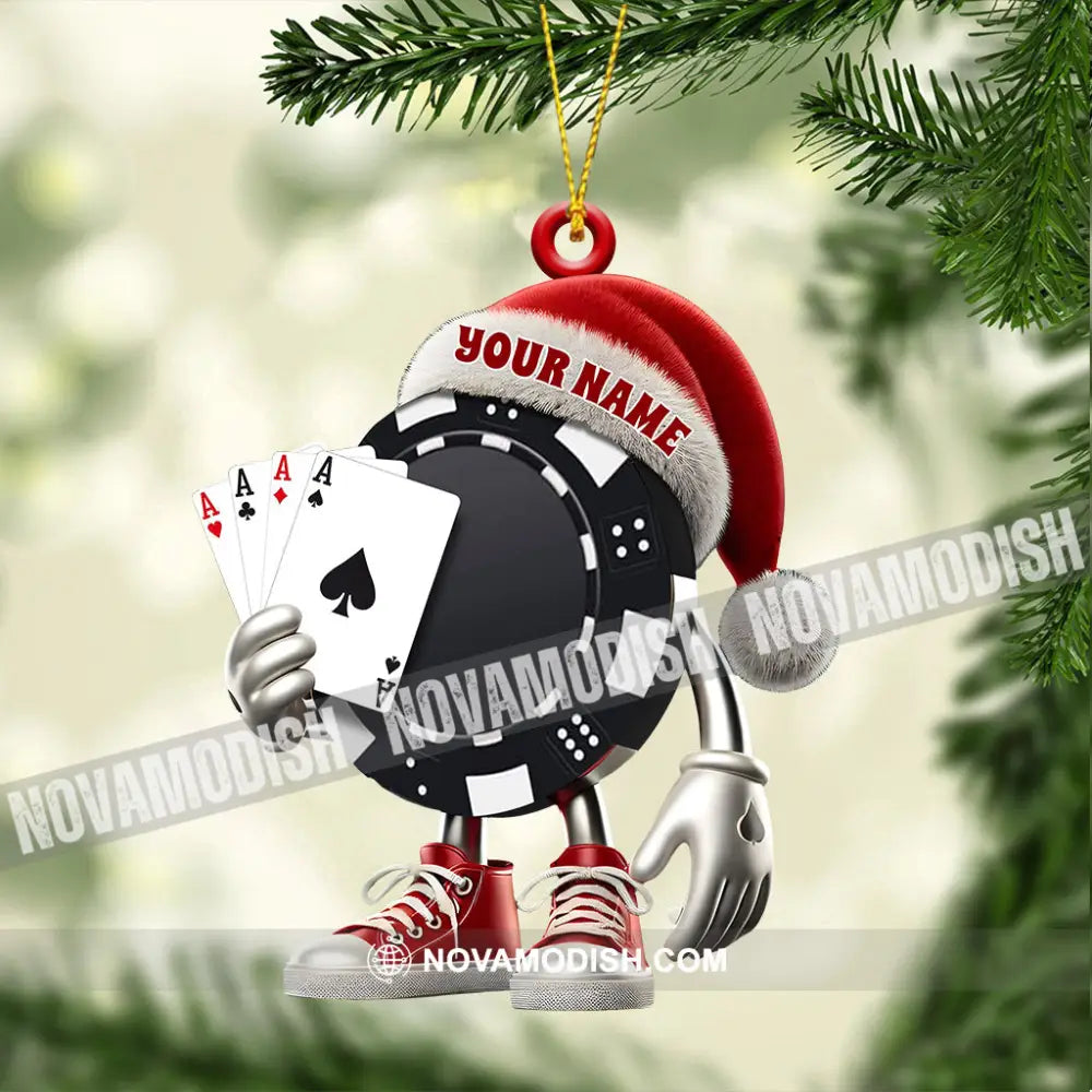 Poker Casino Christmas Ornament Personalized