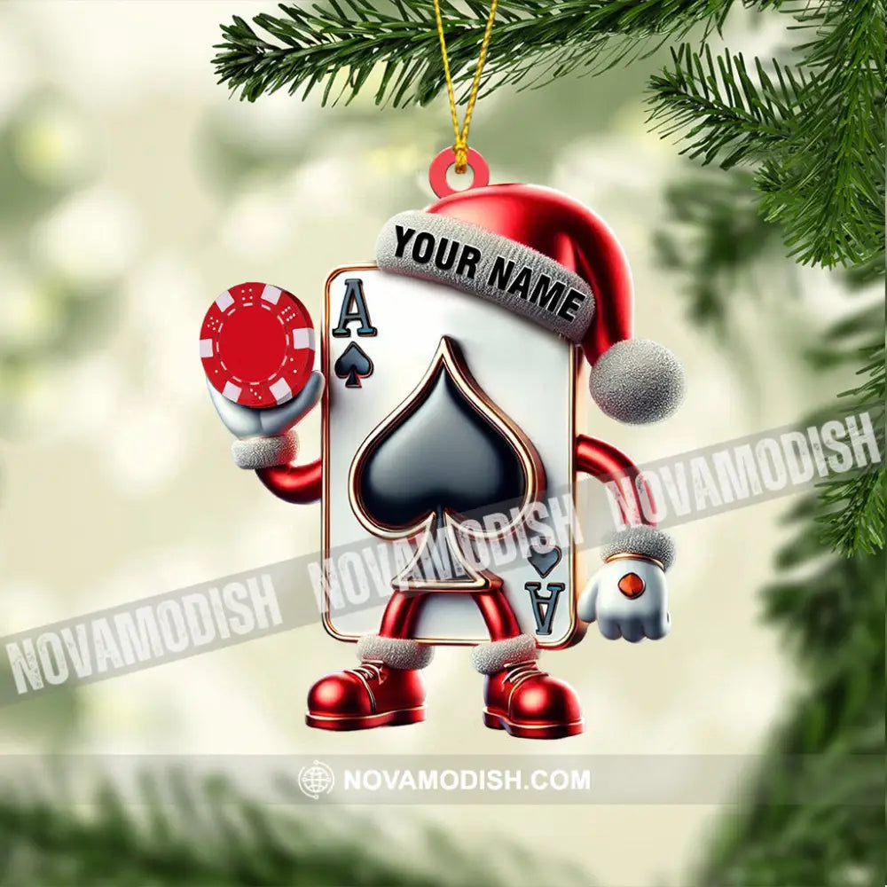 Poker Home Decor Christmas Ornament Personalized
