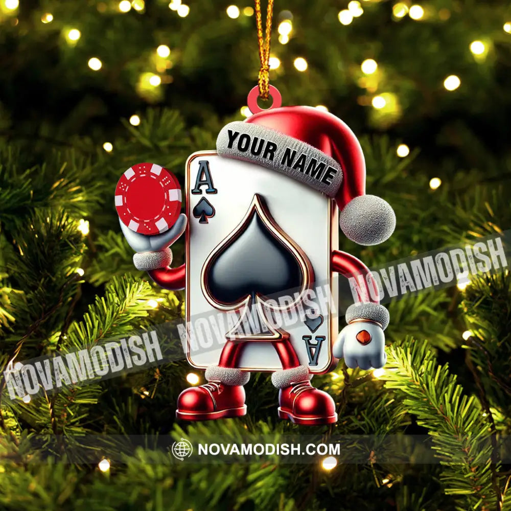 Poker Home Decor Christmas Ornament Personalized