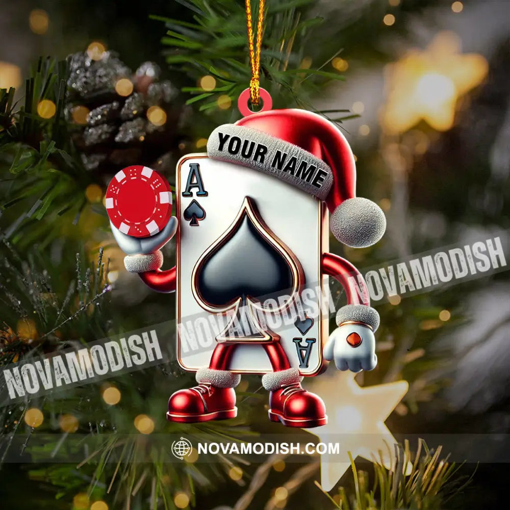 Poker Home Decor Christmas Ornament Personalized