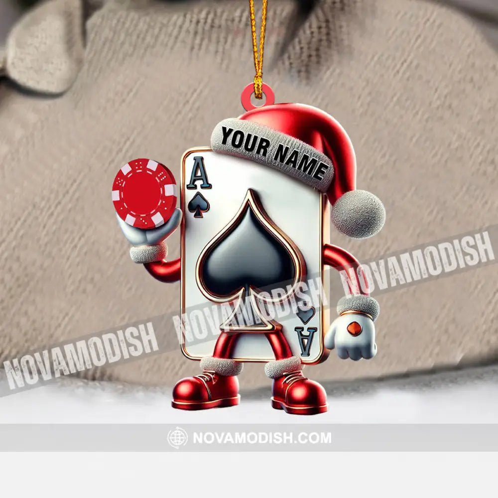 Poker Home Decor Christmas Ornament Personalized