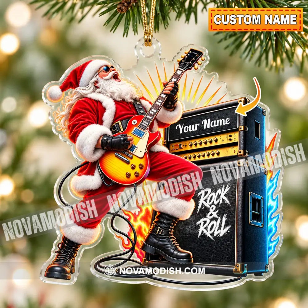 Rock And Roll Home Decor Christmas Ornament Personalized Ornament - 3.54’’ / 1 Ornament - Ornament
