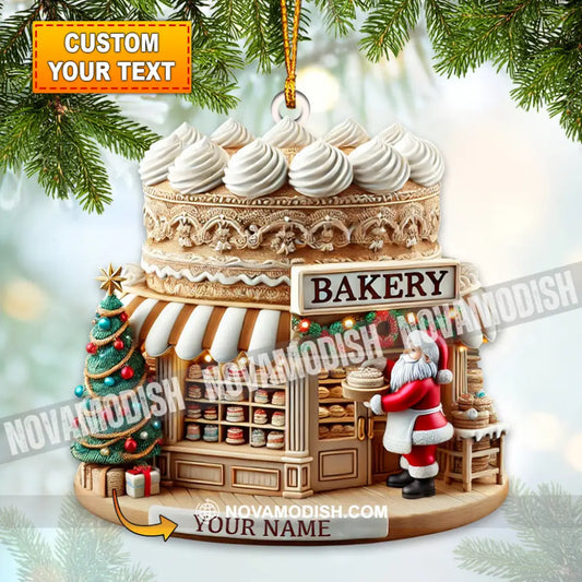 Santa Bakery Christmas Ornament Personalized 3.54’’ / 1