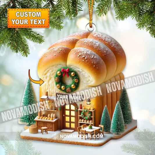 Santa Bread Shop Home Decor Christmas Ornament Personalized 3.54’’ / 1