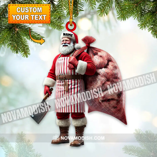 Santa Butcher Christmas Home Decor Ornament Personalized 3.54’’ / 1