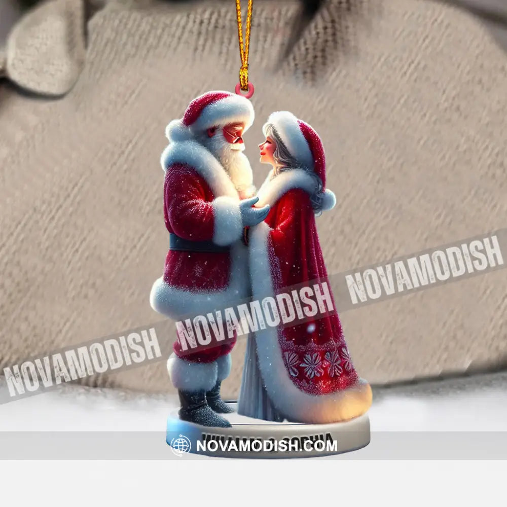 Santa Couple Christmas Ornament Personalized