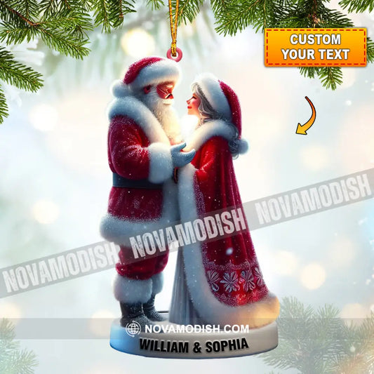 Santa Couple Christmas Ornament Personalized 3.54’’ / 1