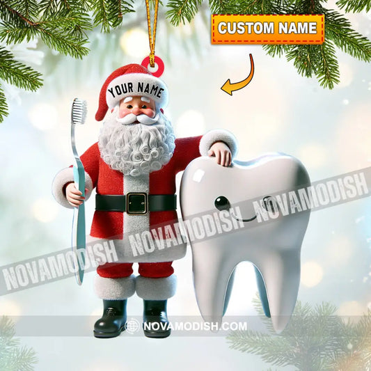 Santa Dentist Christmas Home Decor Ornament Personalized 3.54’’ / 1