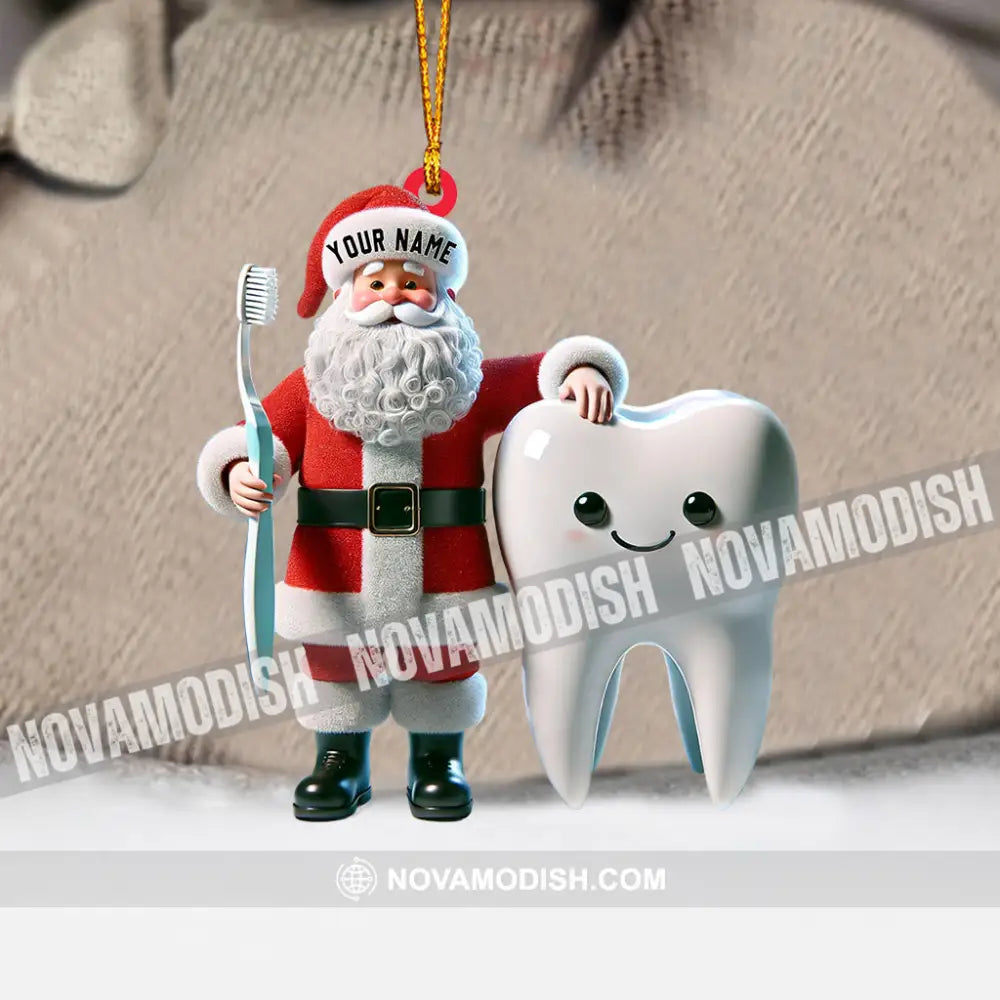 Santa Dentist Christmas Home Decor Ornament Personalized