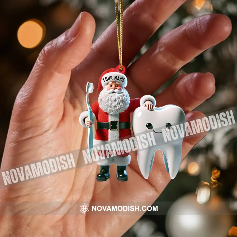 Santa Dentist Christmas Home Decor Ornament Personalized