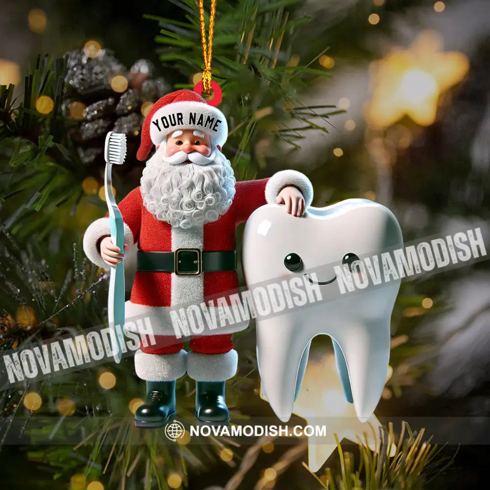 Santa Dentist Christmas Home Decor Ornament Personalized