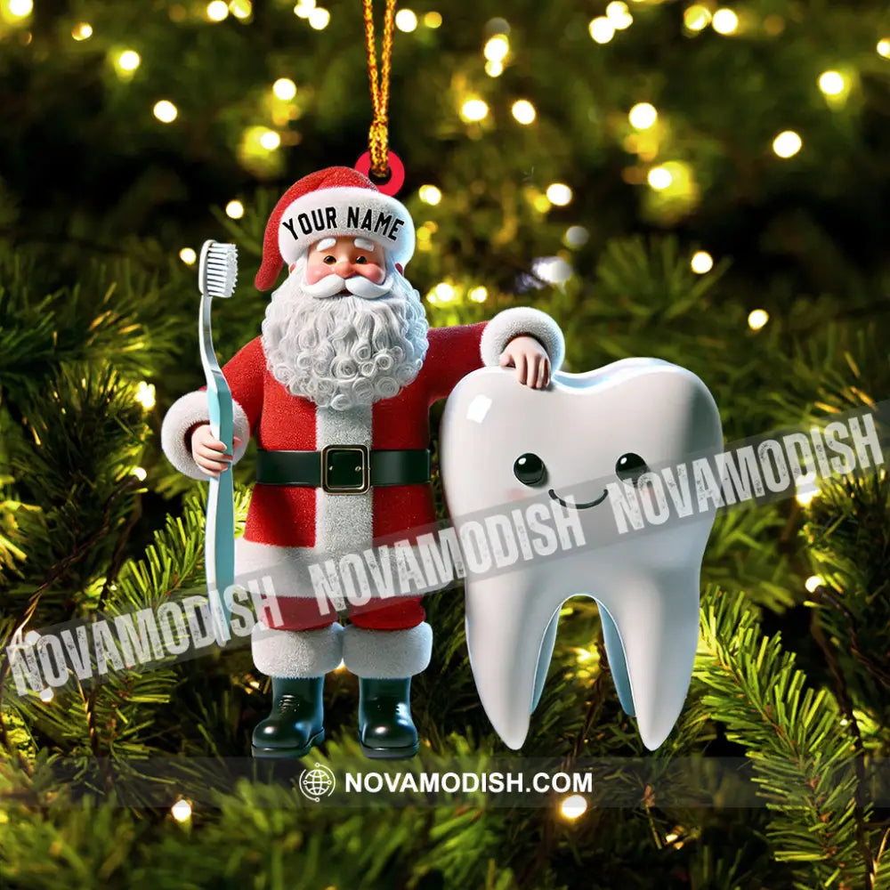 Santa Dentist Christmas Home Decor Ornament Personalized