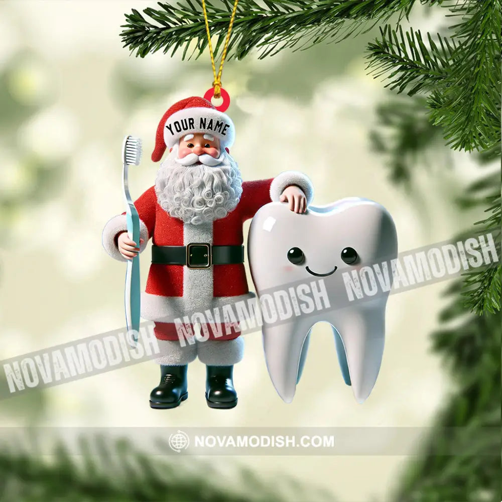 Santa Dentist Christmas Home Decor Ornament Personalized