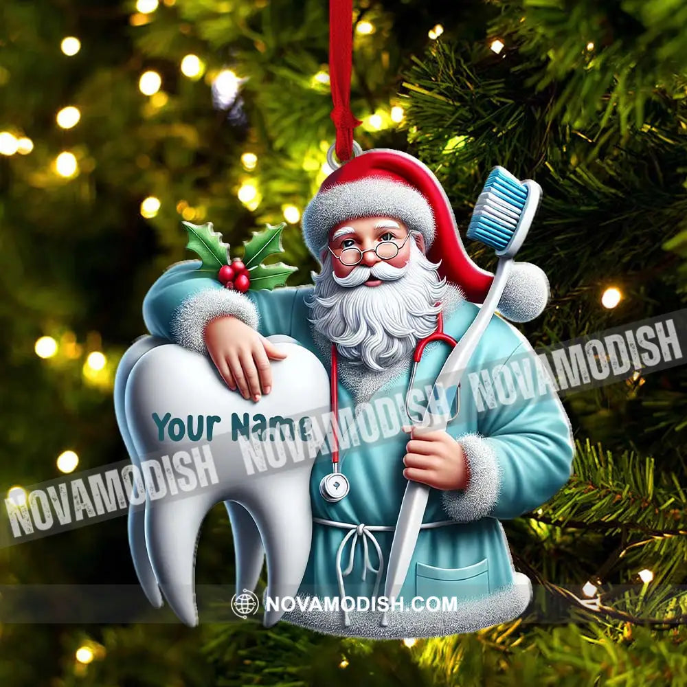 Santa Dentist Ornament Personalized