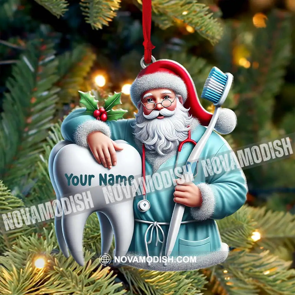 Santa Dentist Ornament Personalized