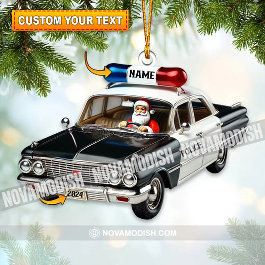 Santa Taxi Driver Christmas Ornament Personalized 3.54’’ / 1