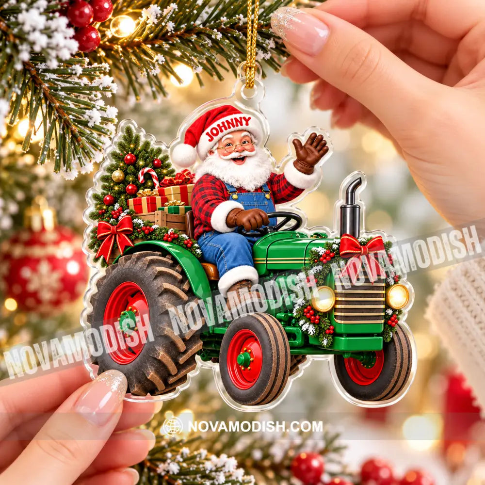 Santa Farmer Home Decor Christmas Ornament Personalized Ornament - Ornament