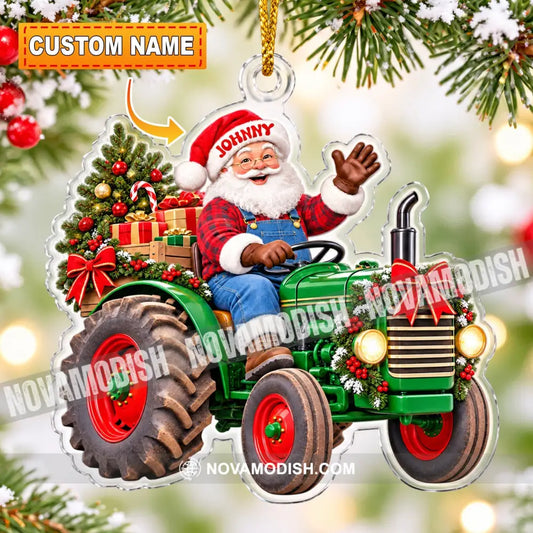 Santa Farmer Home Decor Christmas Ornament Personalized Ornament - 3.54’’ / 1 Ornament - Ornament