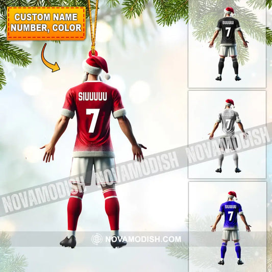 Santa Football Player Keeper Christmas Ornament Personalized 3.54’’ / 1