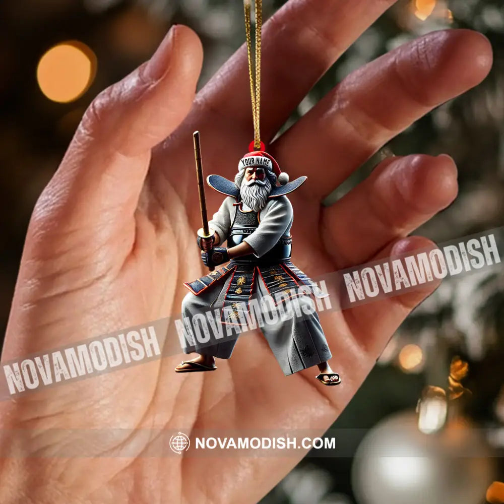 Santa Samurai Home Decor Christmas Ornament Personalized