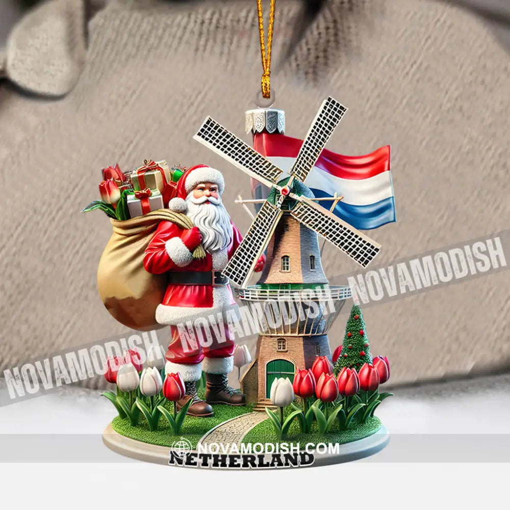 Santa Netherlands Christmas Ornament Personalized