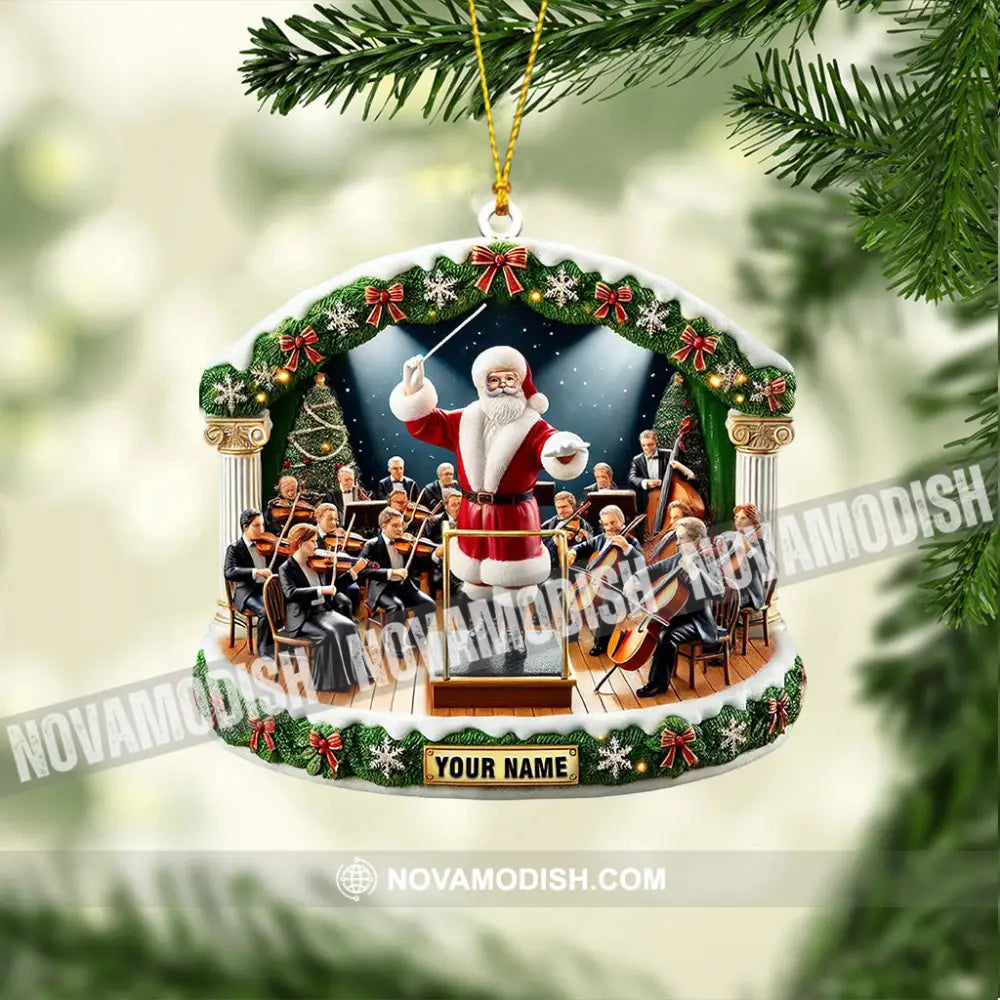 Santa Orchestra Home Decor Christmas Ornament Personalized